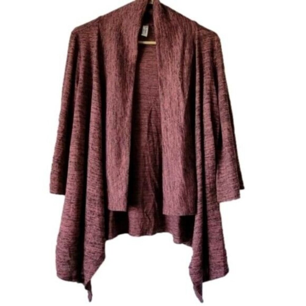 NEW PerSeption Concept Open Cardigan XL Waterfall Ruffle Chic Y2K red pepper NWT